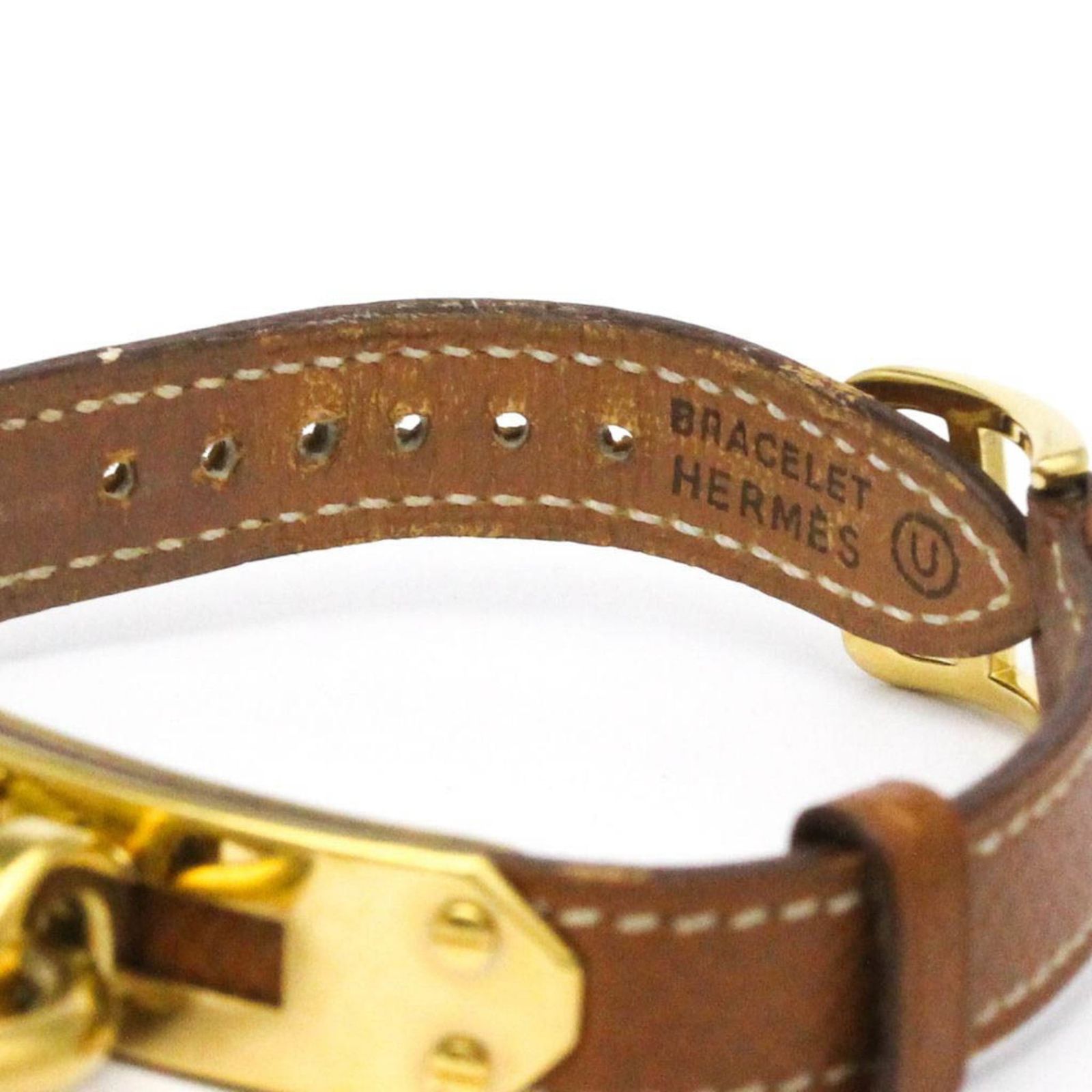 エルメス (HERMES) ケリーウォッチ ゴールドプレート レザー クォーツ 