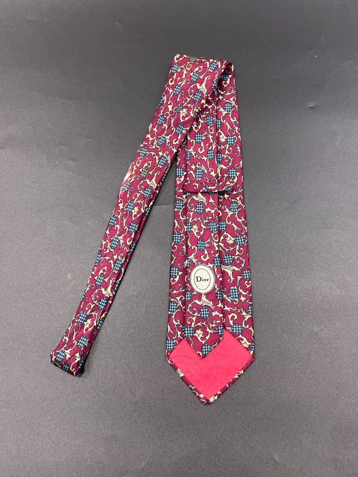 クリスチャンディオール （オールド）ネクタイ赤 B25111469 - メルカリ