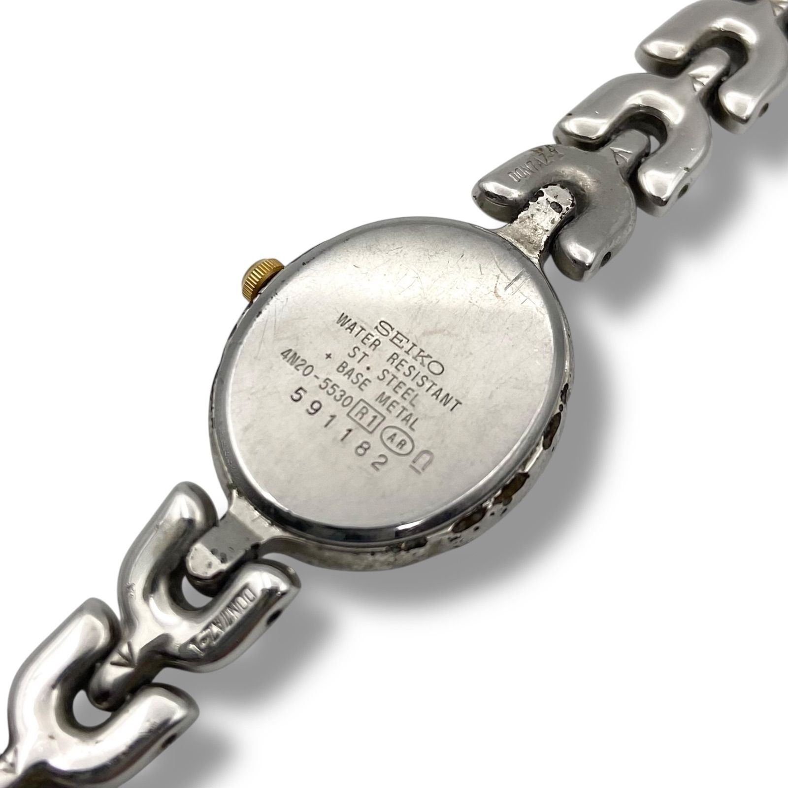 新品電池/稼働 セイコー エクセリーヌ 腕時計 4Pダイヤ クォーツ ts26