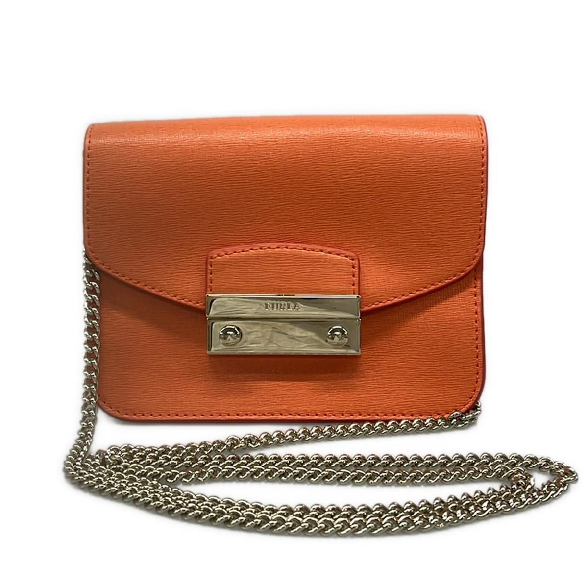 FURLA(フルラ) ショルダーバッグ メトロポリス オレンジ チェーン