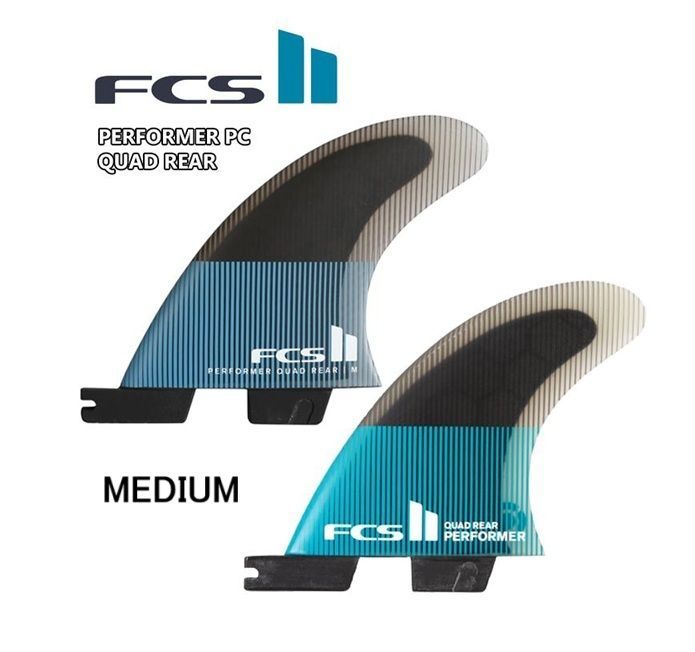 FCS II Performer PC MEDIUM Teal/Black Quad Rear Fins新品 - メルカリ