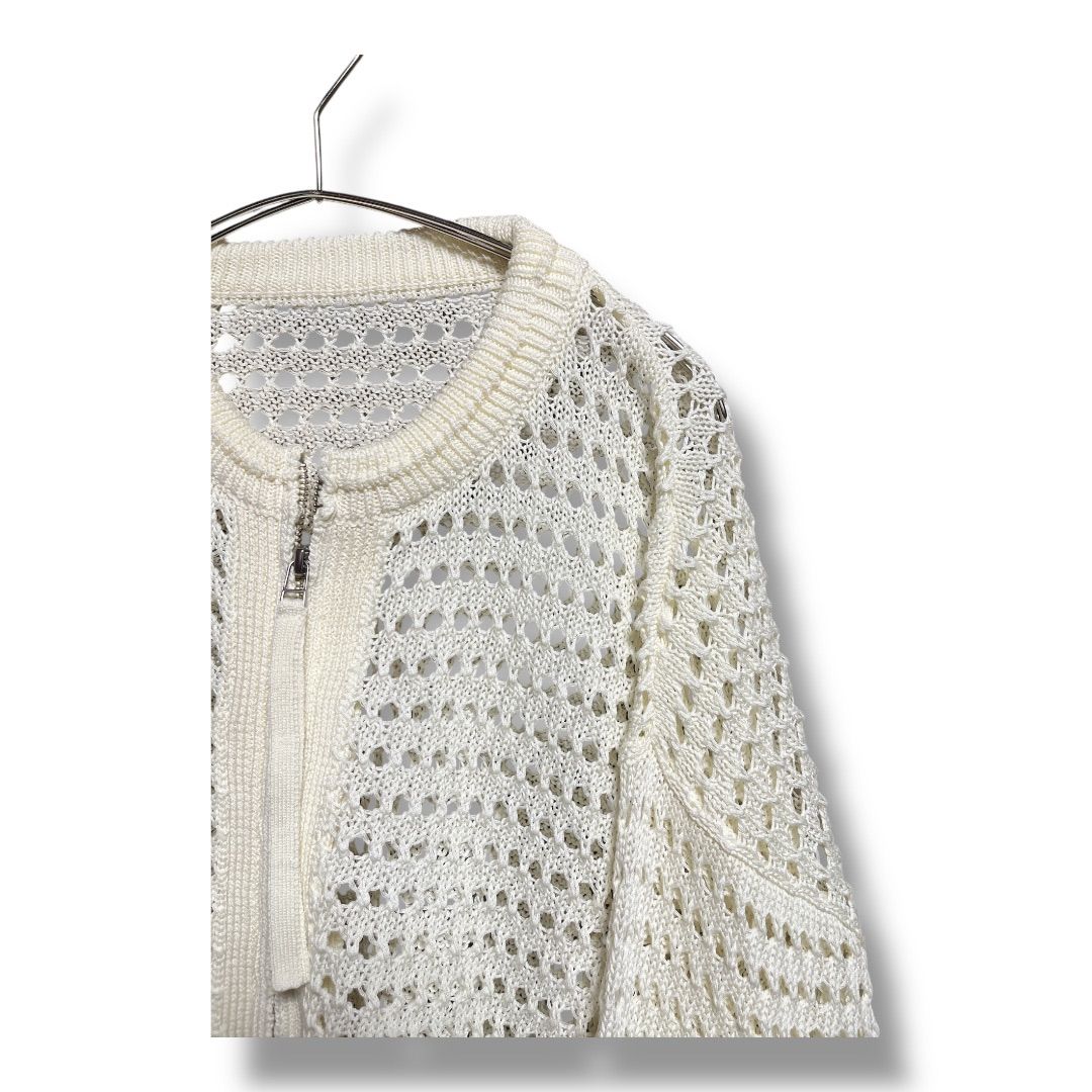 ADAM ET ROPE アダムエロペ メッシュニットブルゾン ジップアップ