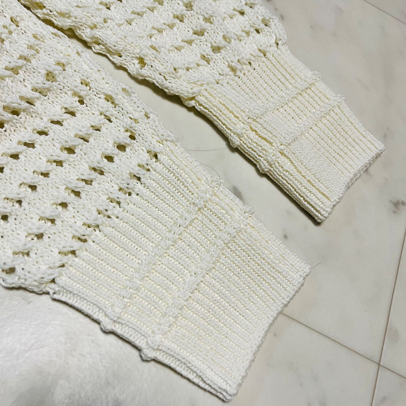 ADAM ET ROPE アダムエロペ メッシュニットブルゾン ジップアップ