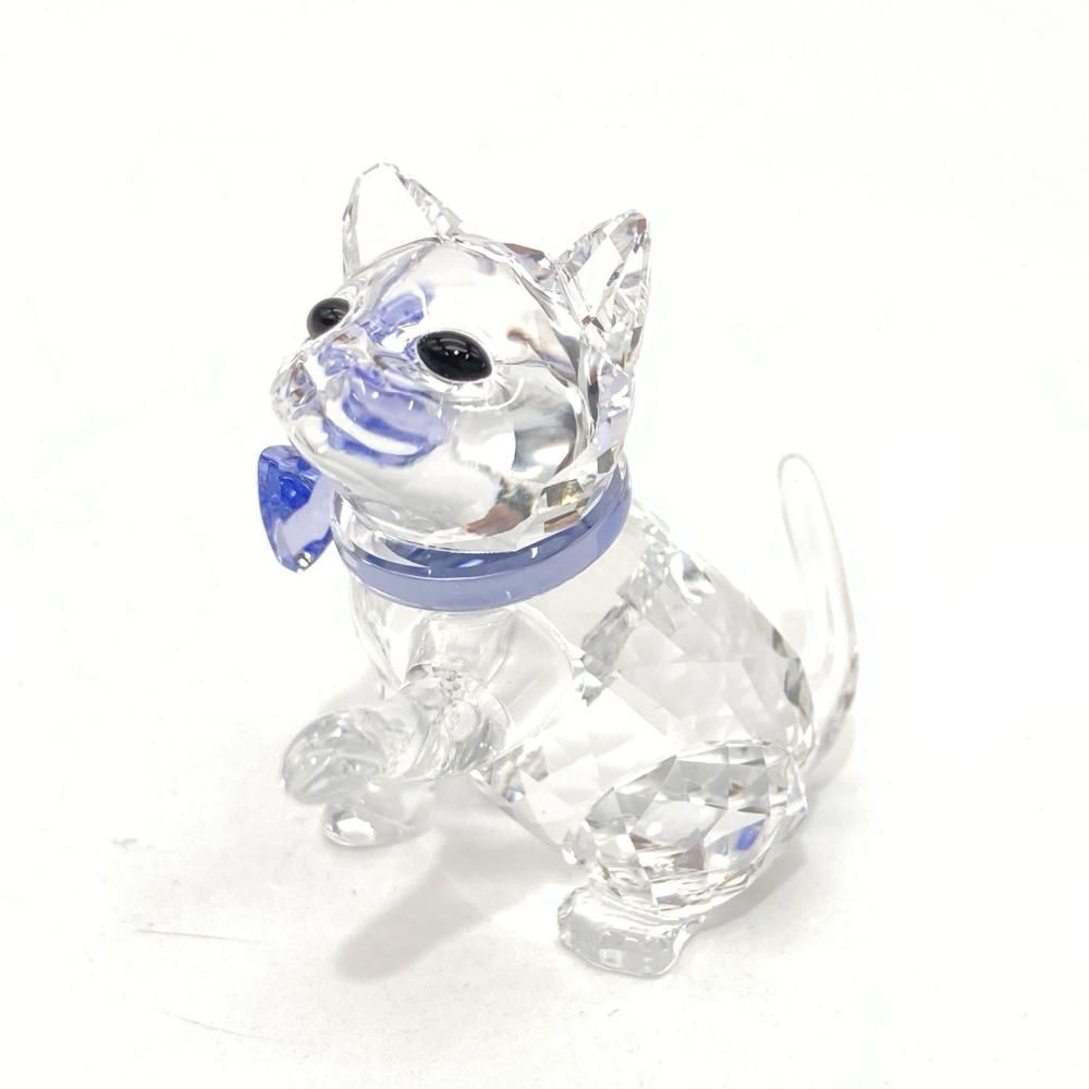 スワロフスキー SWAROVSKI 子猫 ネコ オブジェ 置物 5465837 クリア