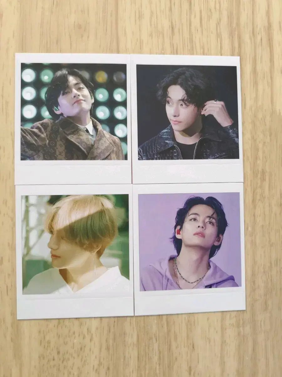 BTS 뷔 V チェキ ポラロイド 写真 PHOTO 4枚 - メルカリ