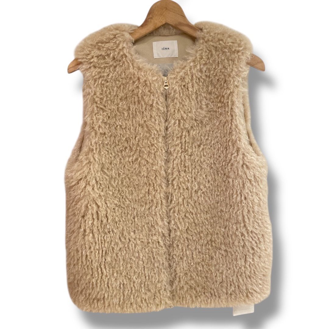 新品 未使用 タグ付き IENA イエナ フェイクファーベスト 22-011-900