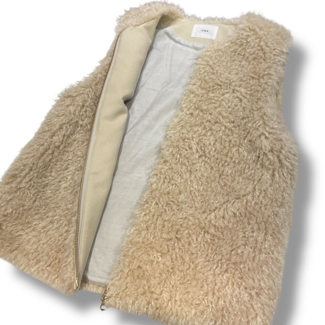 新品 未使用 タグ付き IENA イエナ フェイクファーベスト 22-011-900