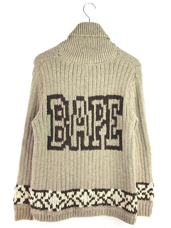 現状渡し品】A BATHING APE アベイシングエイプ BAPE COWICHAN KNIT