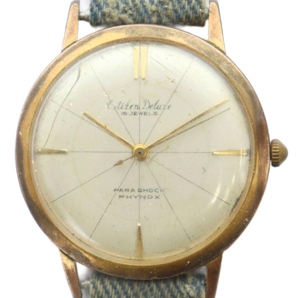 Citizen 手巻き時計 PARA-SHOCK PHYNOXアンティークOH済 シチズン CITIZEN PARA SHOCK PHYNOX 腕時計 ウォッチ 手巻き ロゴ