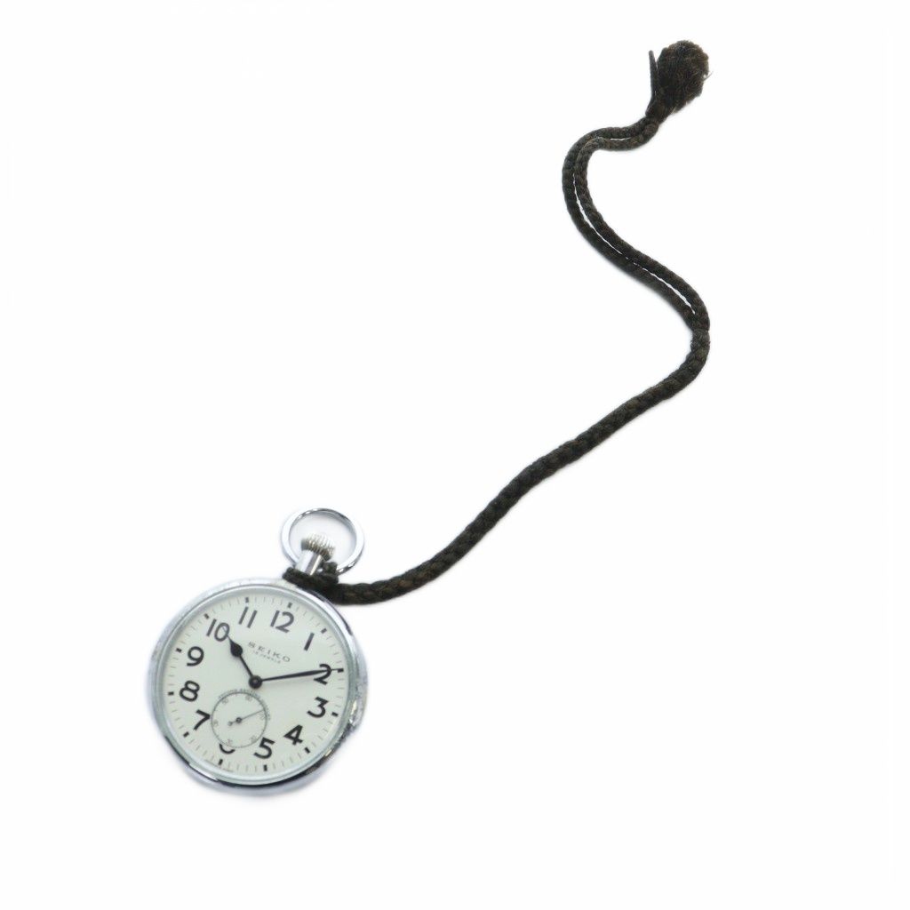 精工舎 ハッピータイム 手巻き懐中時計 スモセコ 服部時計店 シルバー