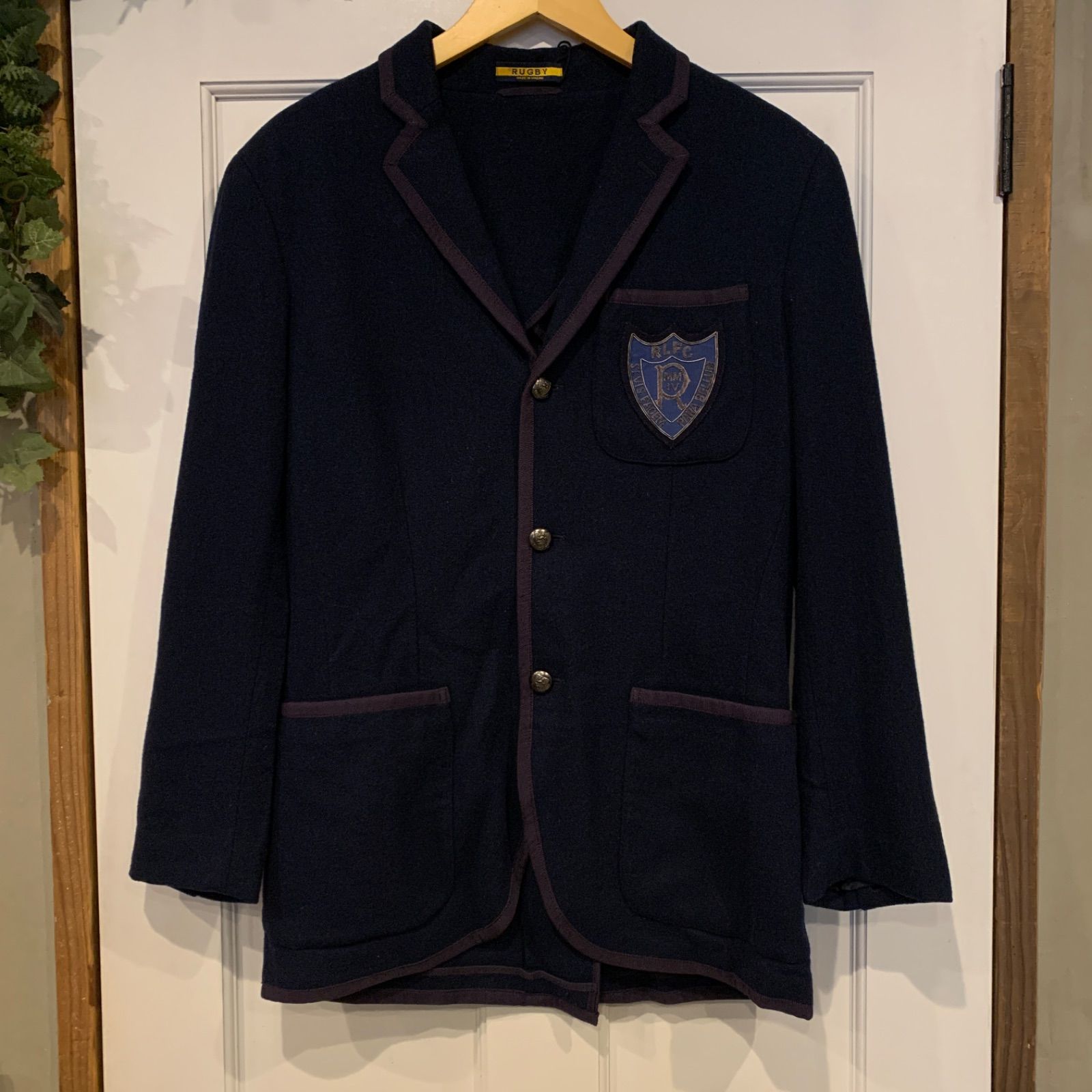 Ralph Lauren RUGBY ネイビーブレザー シルバーボタン ウール ラルフ