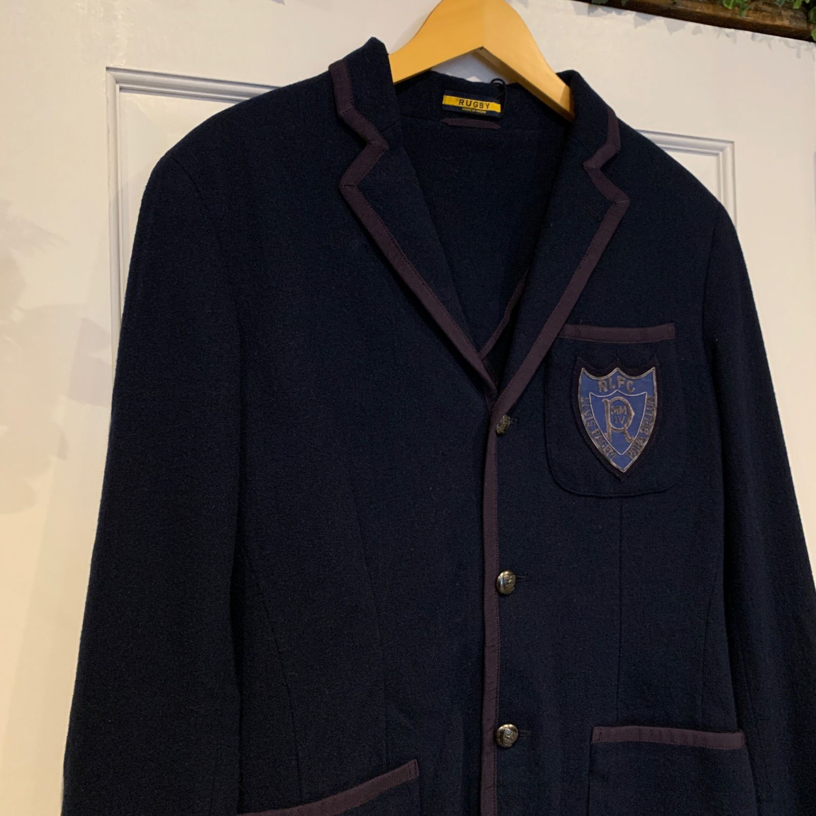 Ralph Lauren RUGBY ネイビーブレザー シルバーボタン ウール ラルフ