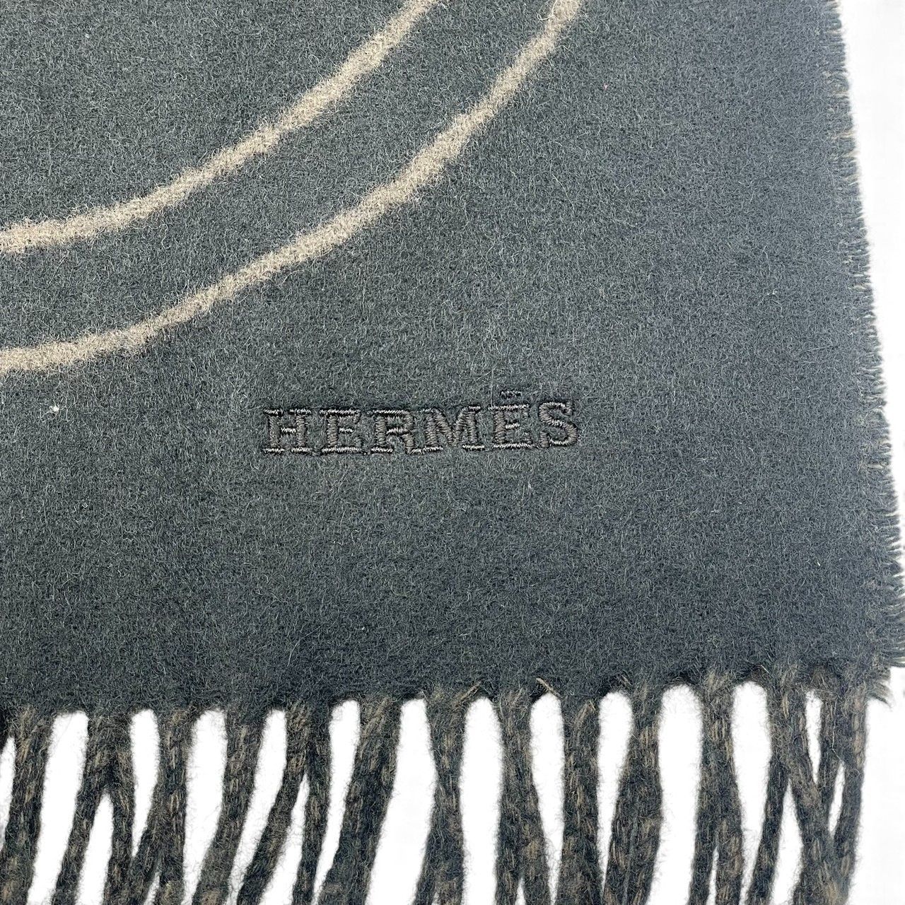 エルメス マフラー メタル・エケストル 40×170 ノワール / カフェ