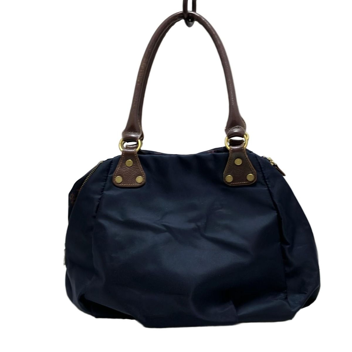 russet(ラシット) ショルダーバッグ - ネイビー×ダークブラウン レザー