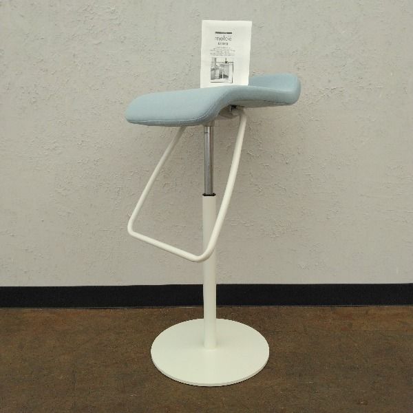 オカムラ ハイチェア カウンターチェア melce メルチェ L 126 QB-FXW 9 製 ブルー ホワイトタイプ パッド付 インターロック バーチェア ハイスツール カウンタースツール バースツール スツール