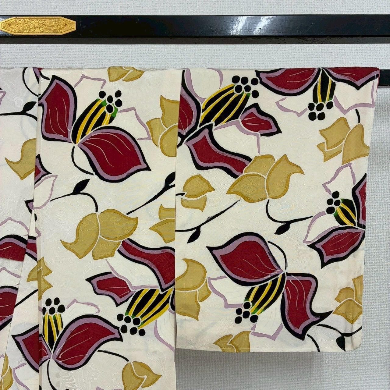 小紋 正絹 素敵な染め しつけ糸 袷 着物 MK-1780 - メルカリ