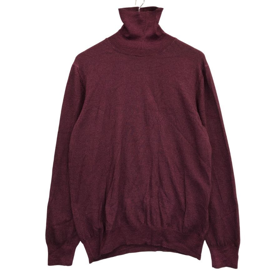 グランサッソ ニット セーター タートルネック ウール カシミヤ混 メンズ ボルドー系 サイズ52 Gran Sasso AFB 15