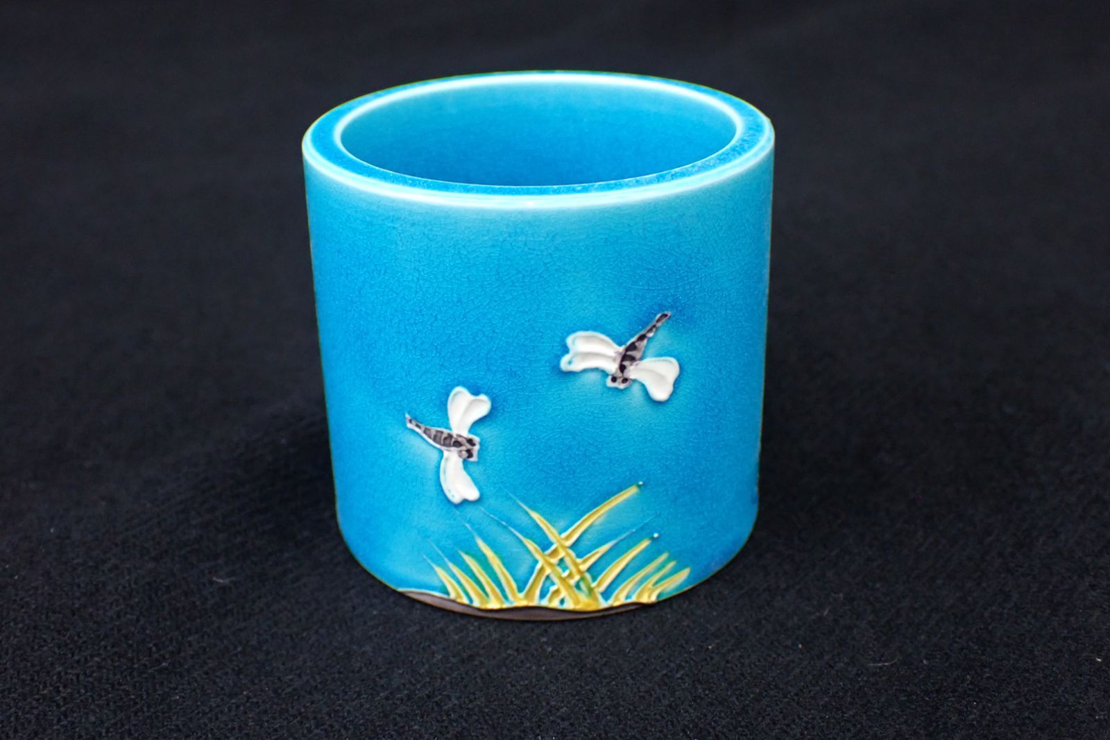 ◇茶道具04 中村翠嵐 浅黄交趾蜻蛉 蓋置 ◇共箱/美品 - メルカリ