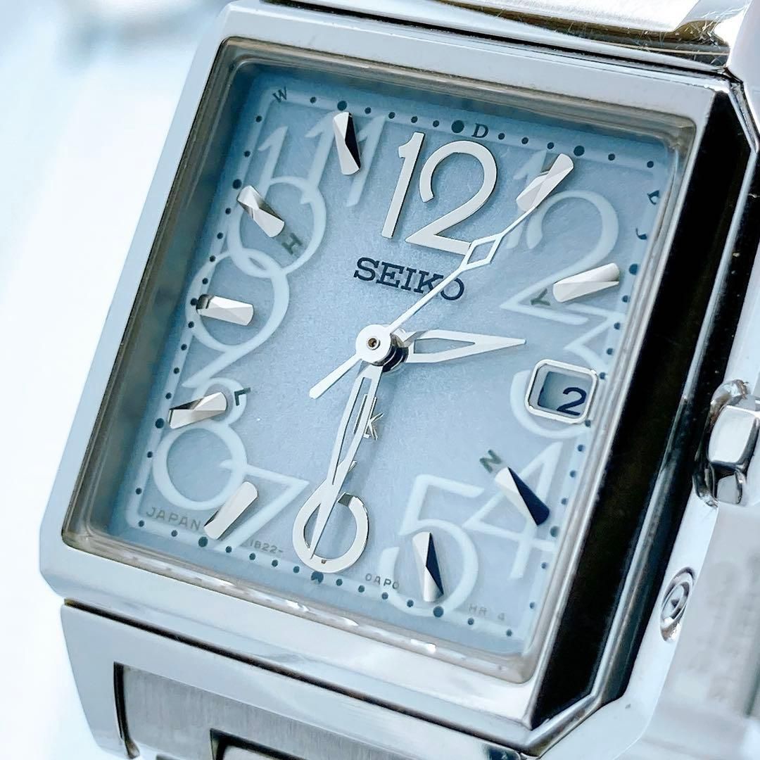 594 セイコー ルキア 1 B 22-0 AL 0 ソーラー スクエア 腕時計