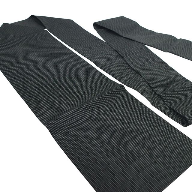 新古品】 夏物 名古屋帯 未使用 正絹 羅 全通 九寸 黒地 黒 白 変わり