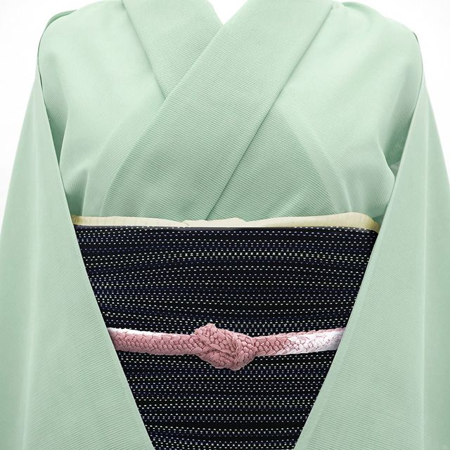 新古品】 夏物 名古屋帯 未使用 正絹 羅 全通 九寸 黒地 黒 紫 青紫 黄