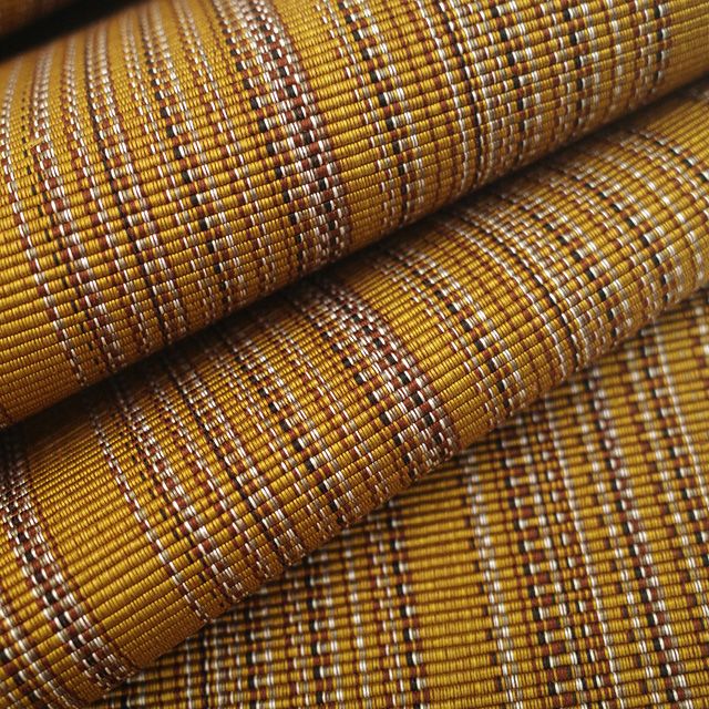 新古品】 名古屋帯 未使用 本場黄八丈 単衣帯 八寸 黄八丈 正絹 全通