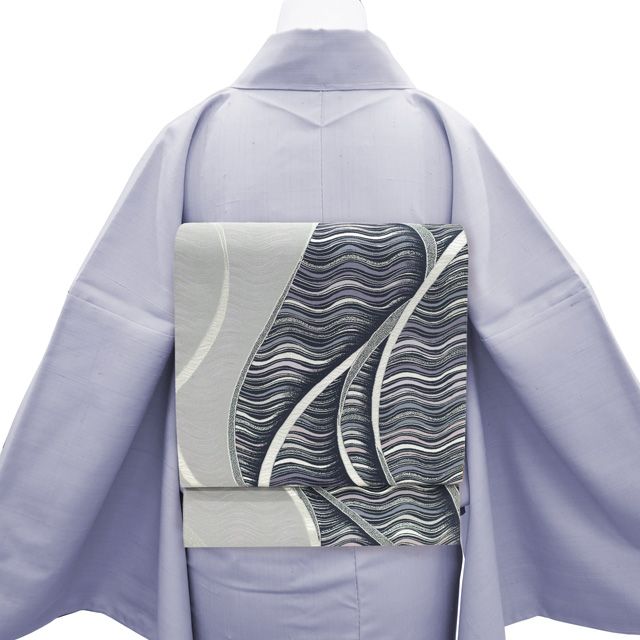 中古】 本場筑前博多織 袋帯 リサイクル 正絹 全通柄 大倉織物 誠之輔