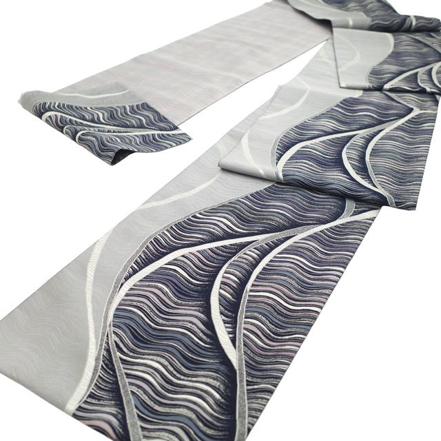 中古】 本場筑前博多織 袋帯 リサイクル 正絹 全通柄 大倉織物 誠之輔