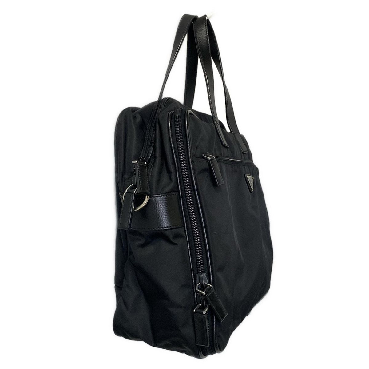 9*︎様 メルカリ市期間限定　美品✨プラダ　レザー ビジネスバッグ 黒 PRADA(プラダ) ビジネスバッグ - 黒 本体ロックなし レザー - メルカリ