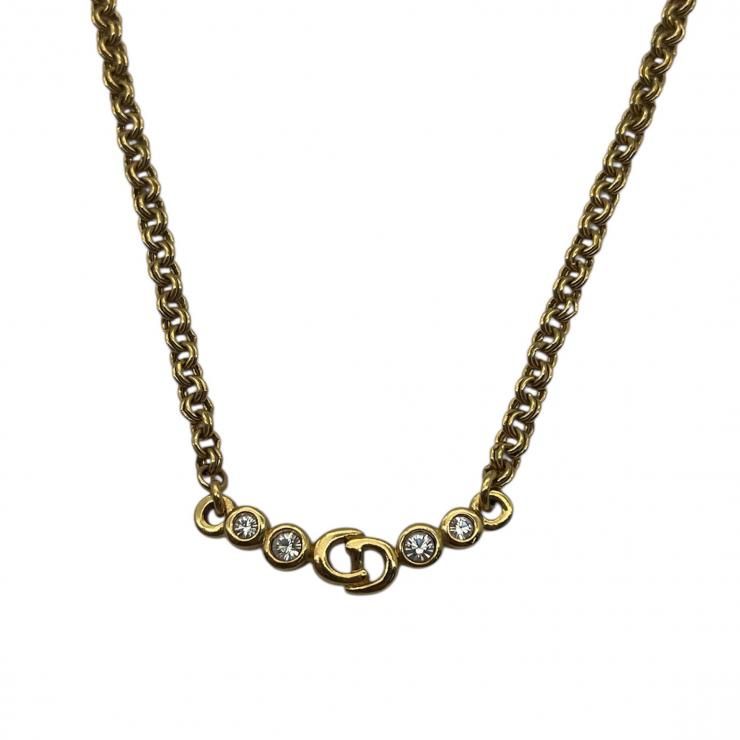 Christian Dior クリスチャンディオール CDロゴ ネックレス