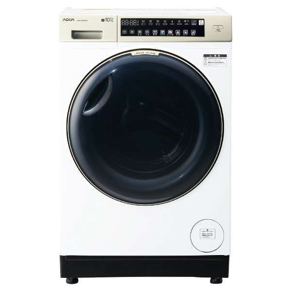 予約 12日 金 発送 アウトレット品 アクア ドラム式洗濯乾燥機 自動おそうじ インバーター搭載 予約タイマー カビ取り 温水洗浄 洗剤 柔軟剤自動投入 洗濯10 0 kg 乾燥5 AQW DM 10 R W 右開きタイプ