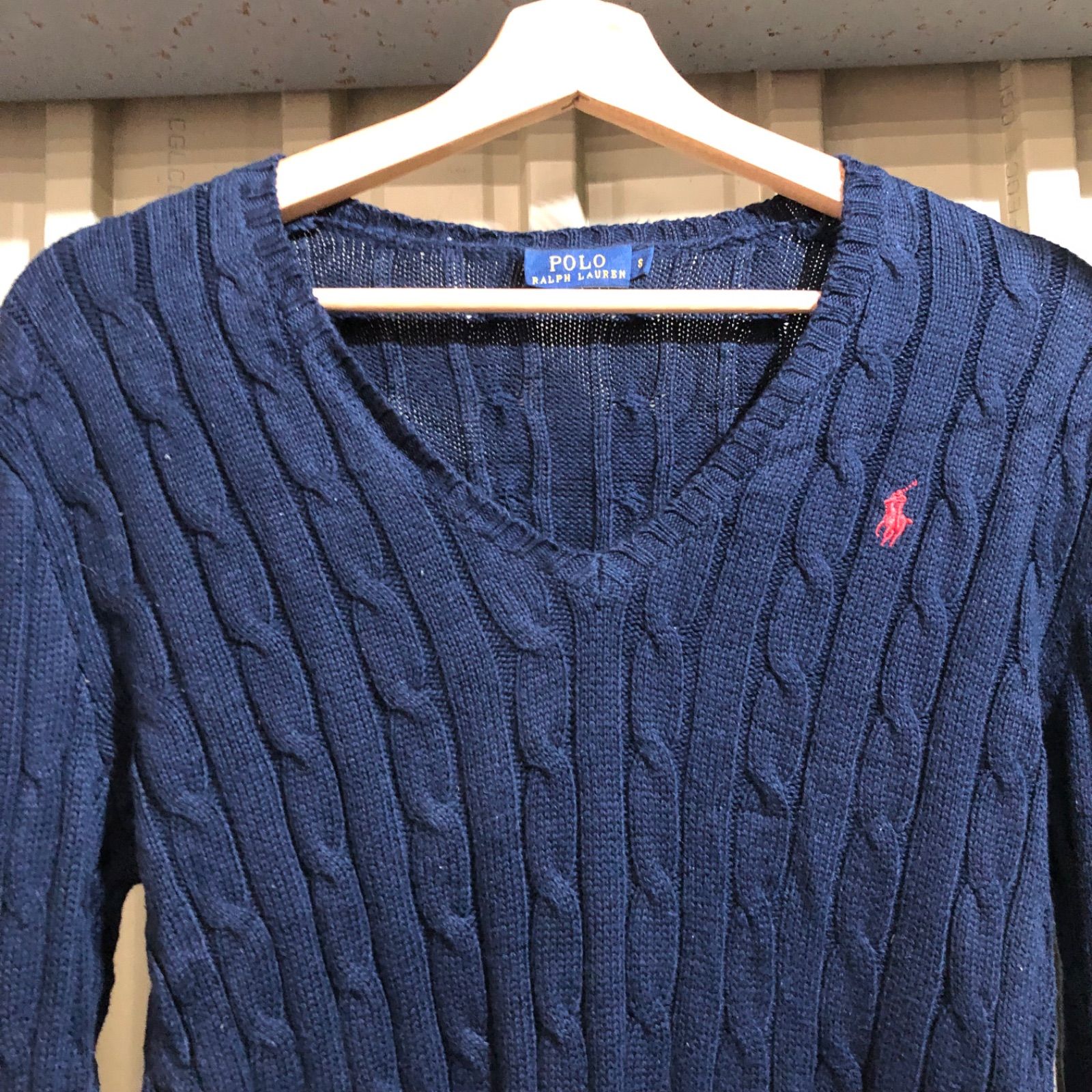1043 POLO RALPH LAUREN セーター ネイビー S ポロラルフローレン