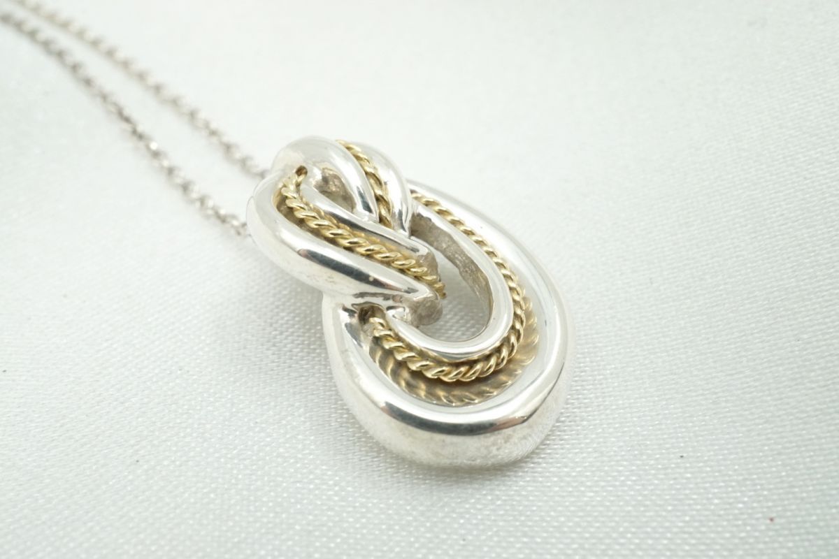 ティファニー ネックレス ペンダント ツイスト ノット コンビ Unisex