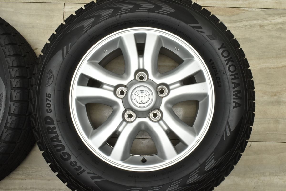  製 バリ溝 トヨタ ランドクルーザー 100 18 in 8 J 60 PCD 150 ヨコハマ アイスガード G 075 235 R シグナス 流用 可 18インチ タイヤ ホイールセット