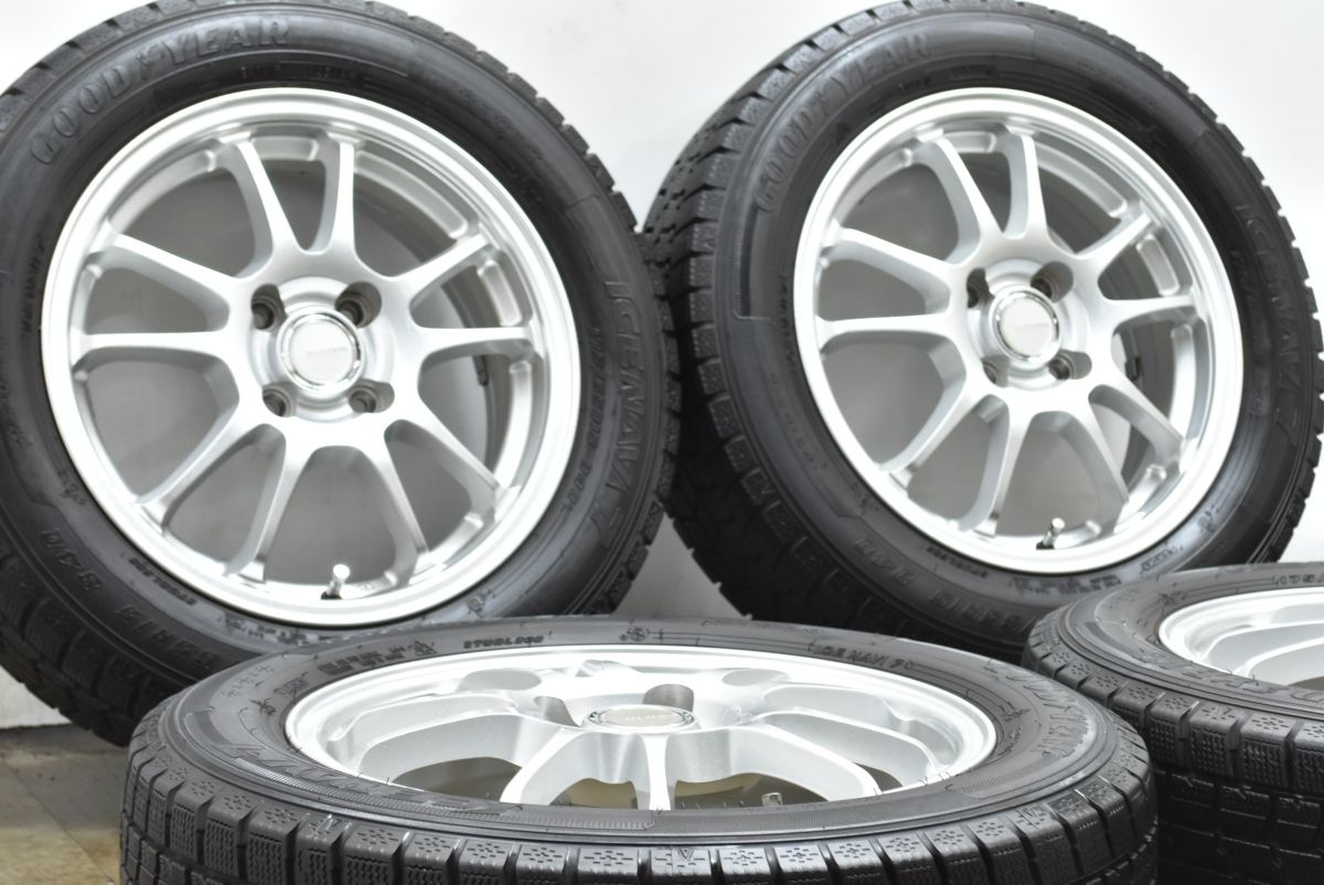 バリ溝 良好品 エコフォルム 15 in 5 J 45 PCD 100 アイスナビ7 175 65 R アクア フィールダー フィット スイフト イグニス バレーノ