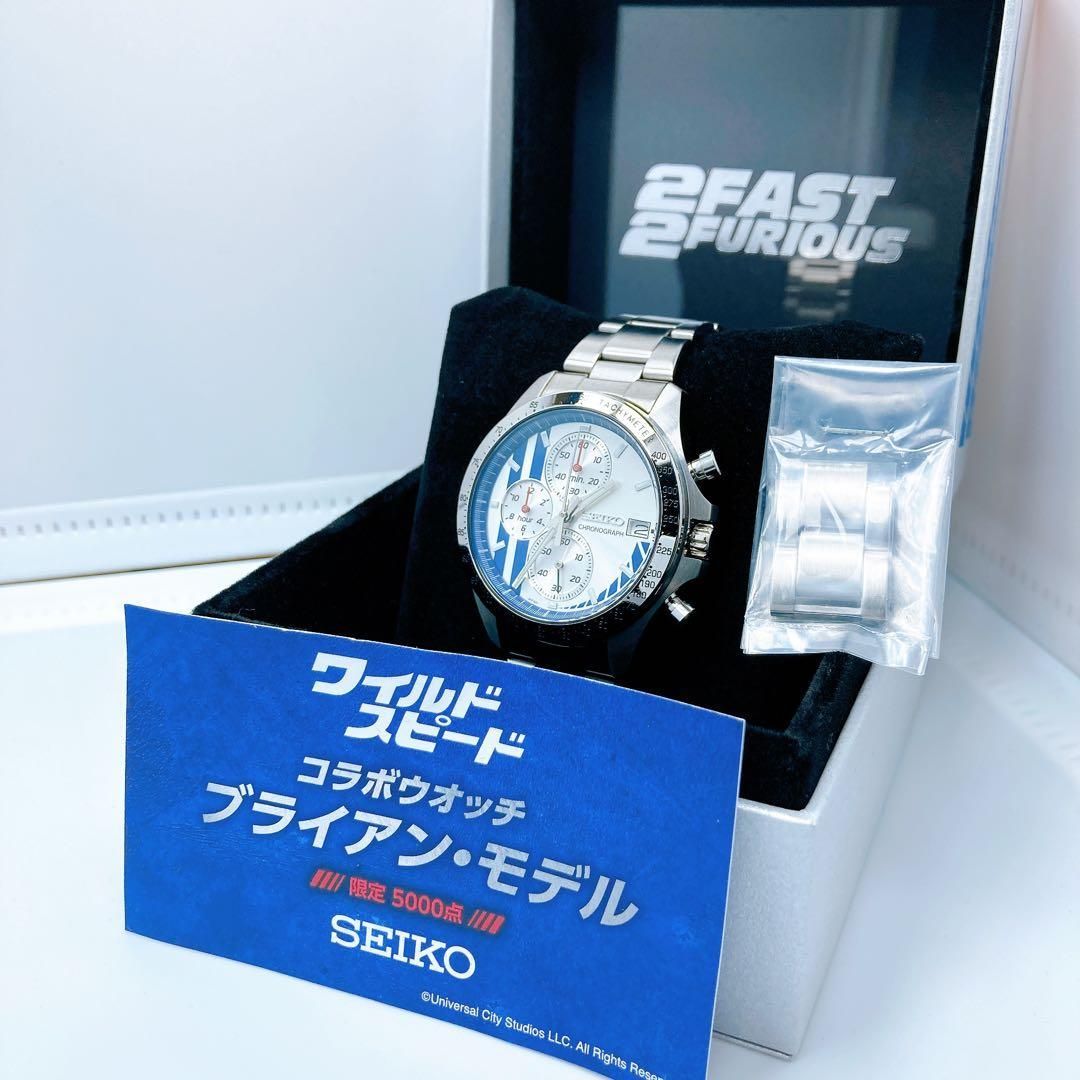 595 セイコー ワイルド・スピード クロノグラフ ブライアン 限定 美品