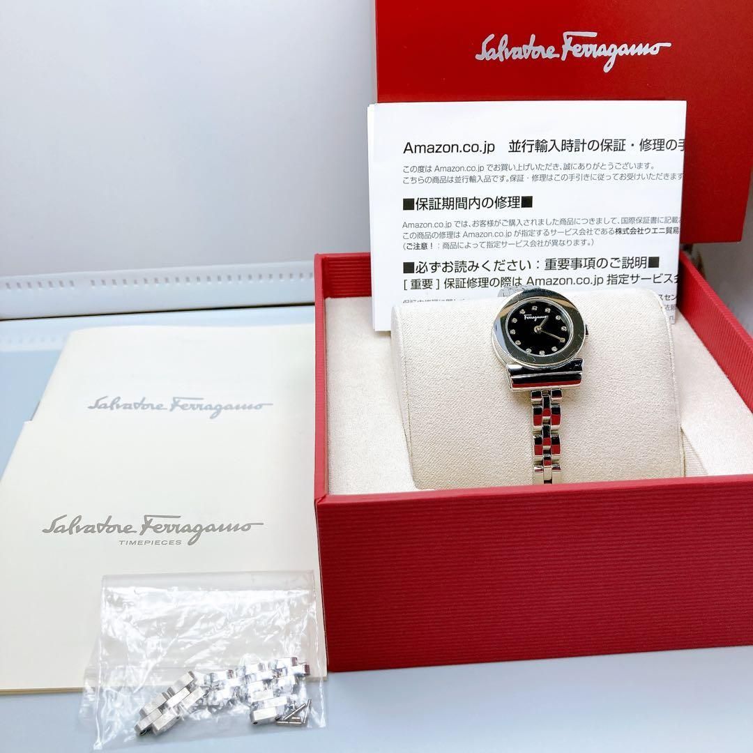 593 サルヴァトーレ フェラガモ ガンチーニ ダイヤ ラウンド 腕時計
