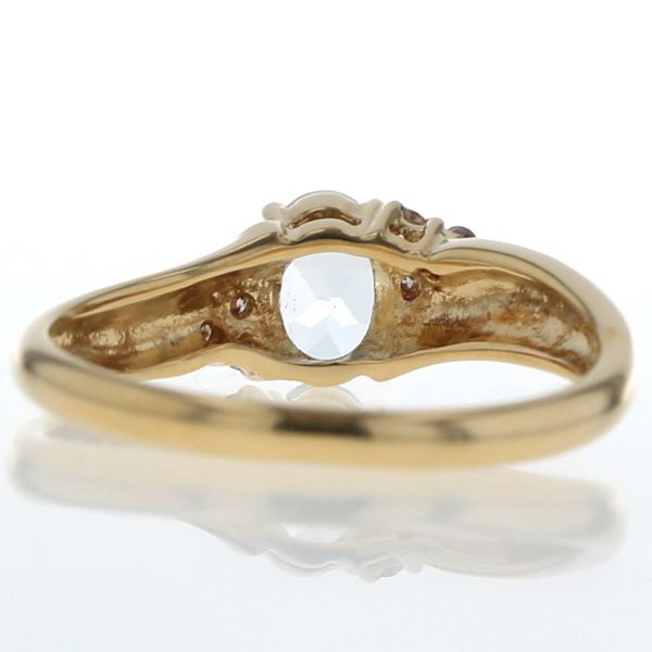 K18YG イエローゴールド リング アクアマリン 1.22 ダイヤモンド 0 K18YG イエローゴールド リング アクアマリン 1.22 ダイヤモンド 0