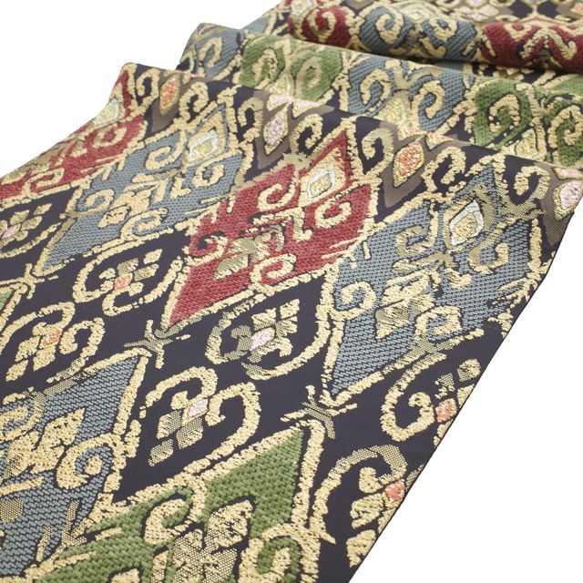 中古】 すごい値！ 袋帯 フォーマル リサイクル 正絹 京都 西陣 黒紫