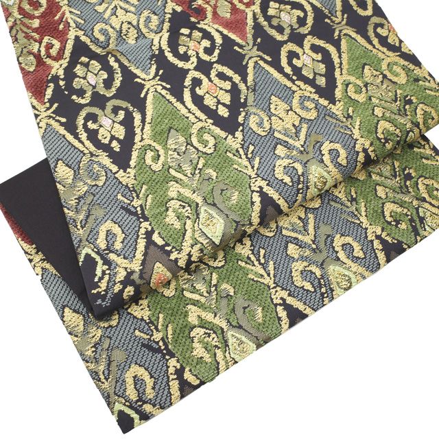 中古】 すごい値！ 袋帯 フォーマル リサイクル 正絹 京都 西陣 黒紫