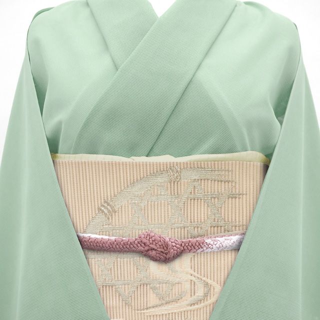 夏物　絽綴れ八寸名古屋帯（くるくる文）長382 正絹美品 中古】 すごい値！ 夏物 名古屋帯 八寸 河村織物 絽綴れ リサイクル