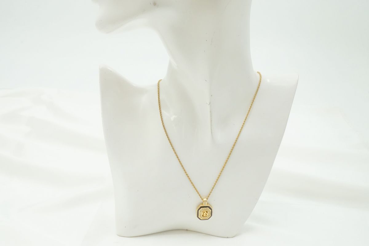 クリスチャン ディオール ヴィンテージ ネックレス ラインストーン CD