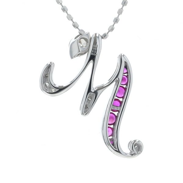 笠原真寿美 K18WG ホワイトゴールド ネックレス ダイヤ 0.10ct / 0.04