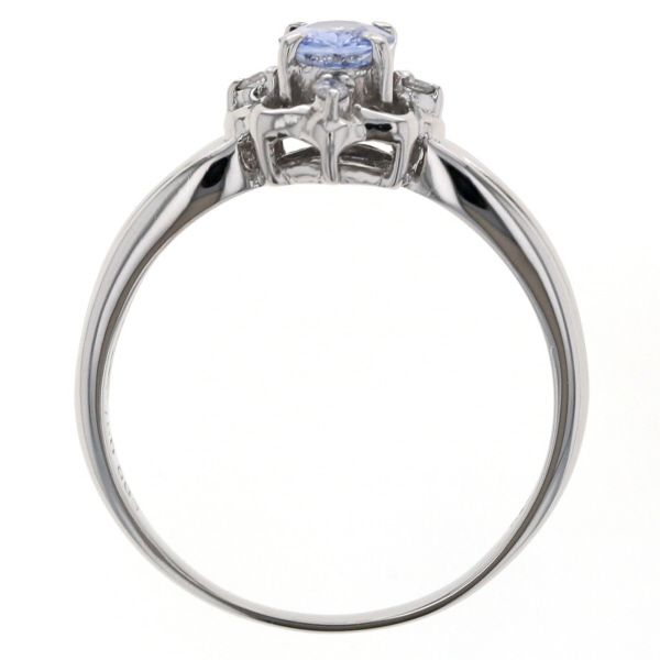 Pt850 プラチナ リング サファイア 0.79ct ダイヤモンド 0.06ct