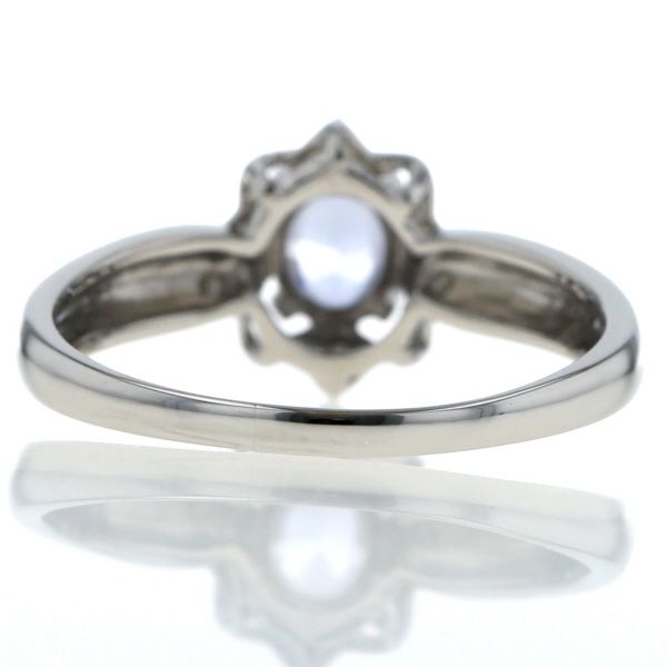 Pt850 プラチナ リング サファイア 0.79ct ダイヤモンド 0.06ct