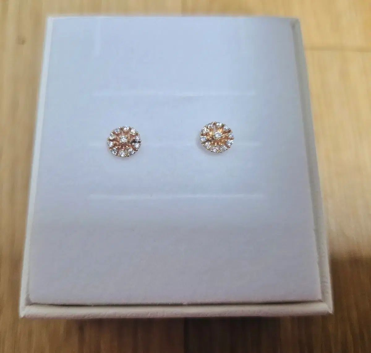 14 k キュービック ピアス 1 ペア