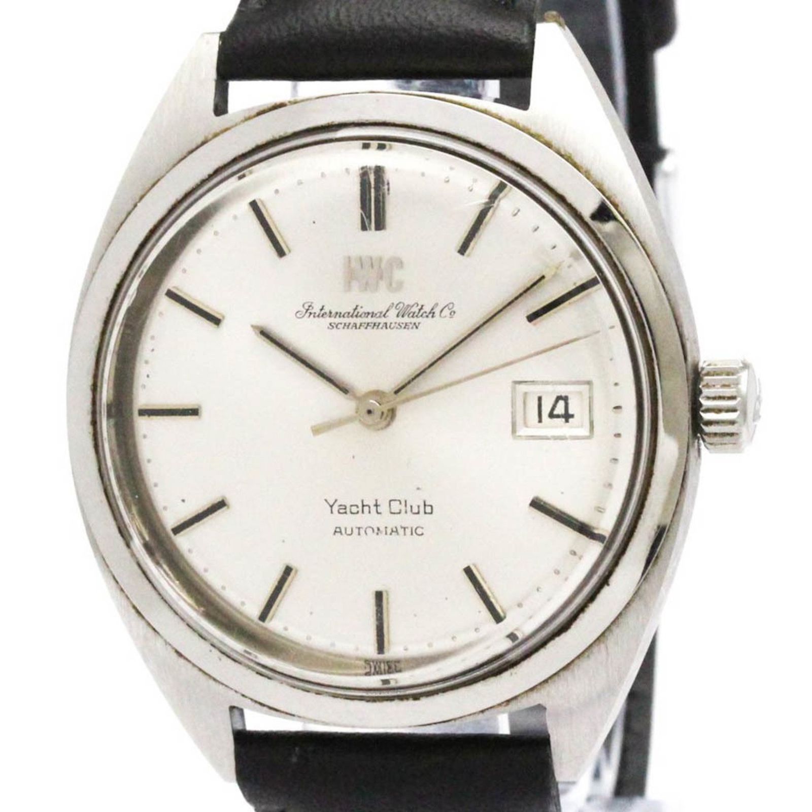 IWC ヨットクラブステンレススチール レザー 自動巻き メンズ 時計