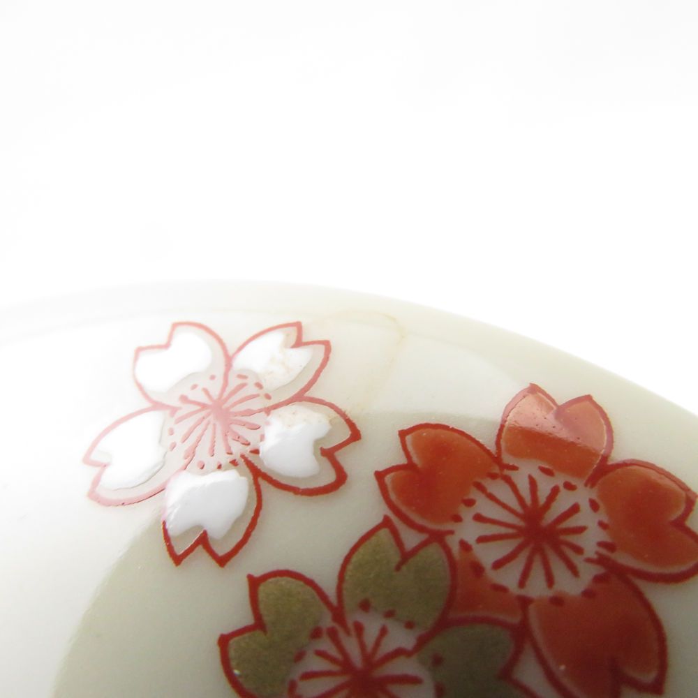 未使用 Fukagawa Seiji 深川製磁 桜文散らし ボンボニエール 小物入れ