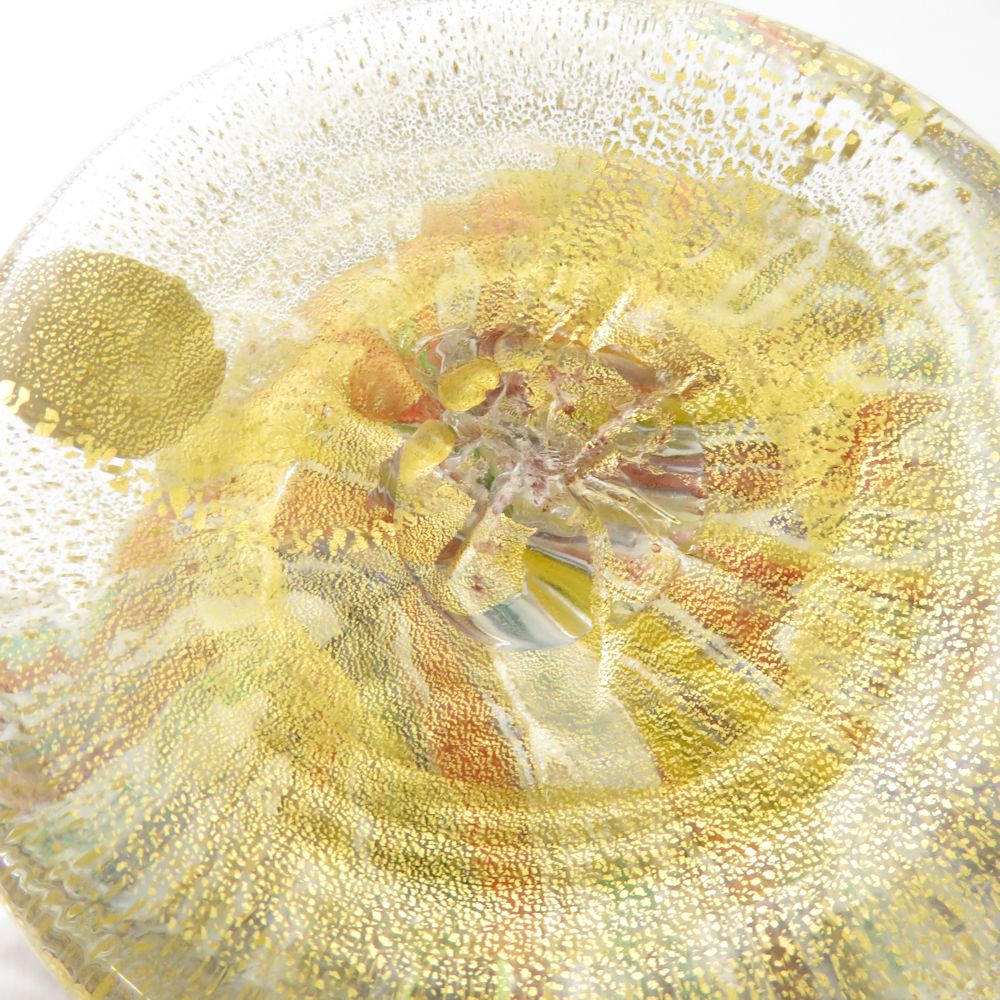 美品 Murano Glass ムラーノ ガラス ミルフィオリ ベース フラワー