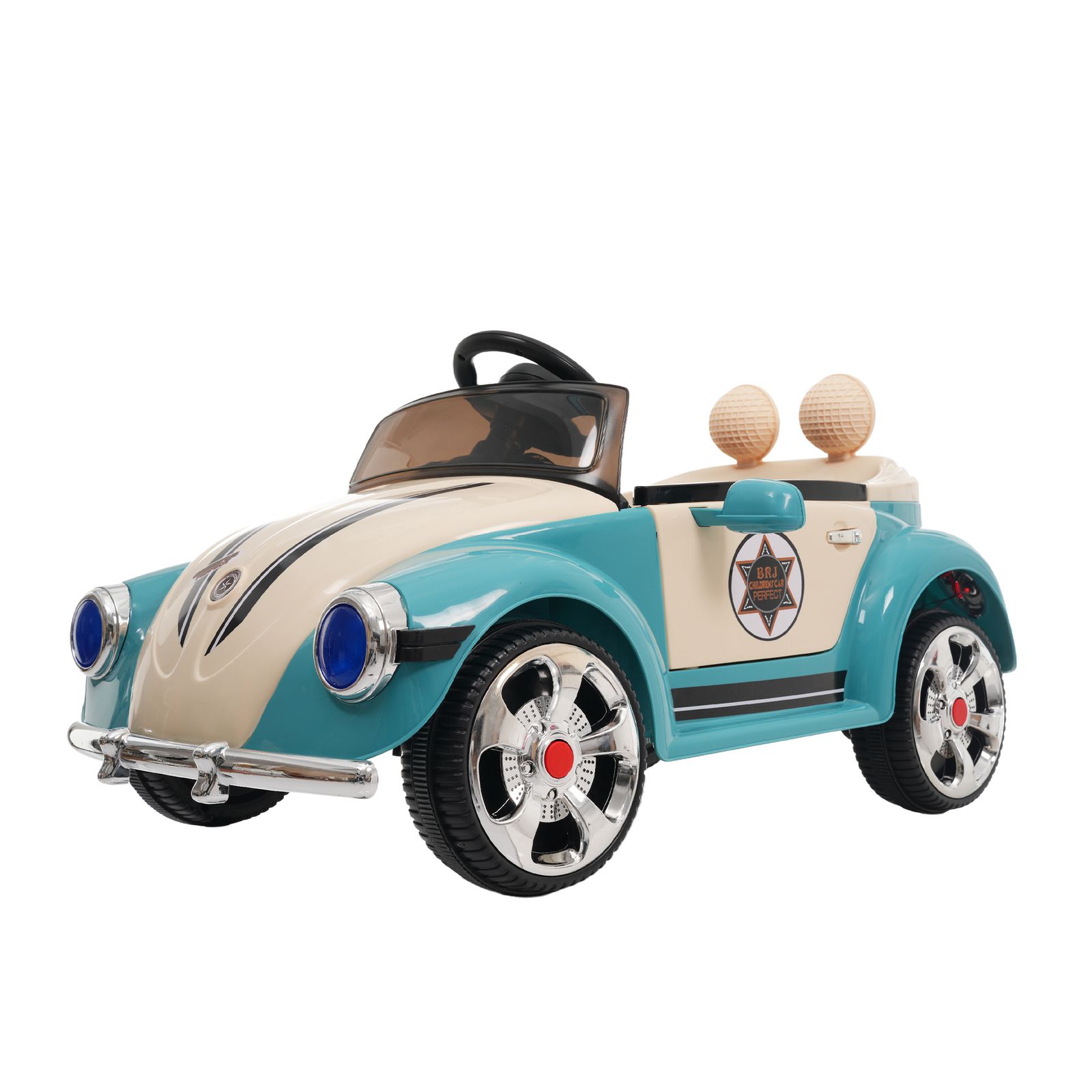 乗用ラジコンカー ドイツオールドタイプ 水色 German Classic Style - old car 少し訳あり 子供玩具 子供が乗れる